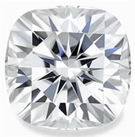 2.0ct Unmounted Cushion Cut Moissanite