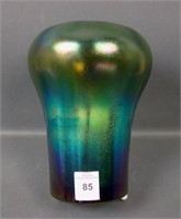 Imperial Nuart Art Glass Green Cupped Vase