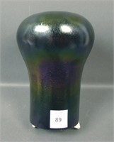 Imperial Nuart Art Glass Teal/ Blue Iridised Vase
