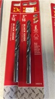 2 New black Oxide Drill bits