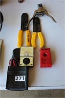 electrical pliers, wire strippers, testers