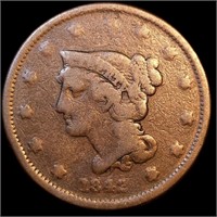 1842 Braided Hair Large Cent - Small Date - Scarce