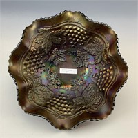 NW Amethyst Grape & Cable Ruffled Bowl