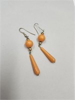 Bakelite Orange Dangle Earrings