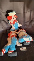 Raggedy Ann stuffed dolls