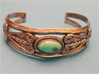 Vintage silver & turquoise bracelet 18g