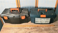 set of two plastic tool boxes