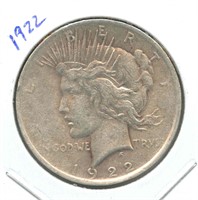 1922 Peace Silver Dollar