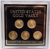 1999 American Eagle 5 Gold Coin Set - Gold Vault
