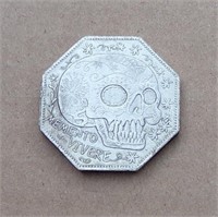 Skull Hobo Style Challenge Coin Heads / Tails