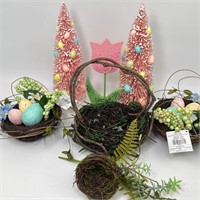 Easter/Spring Decor - Easter Trees & Birds Nests