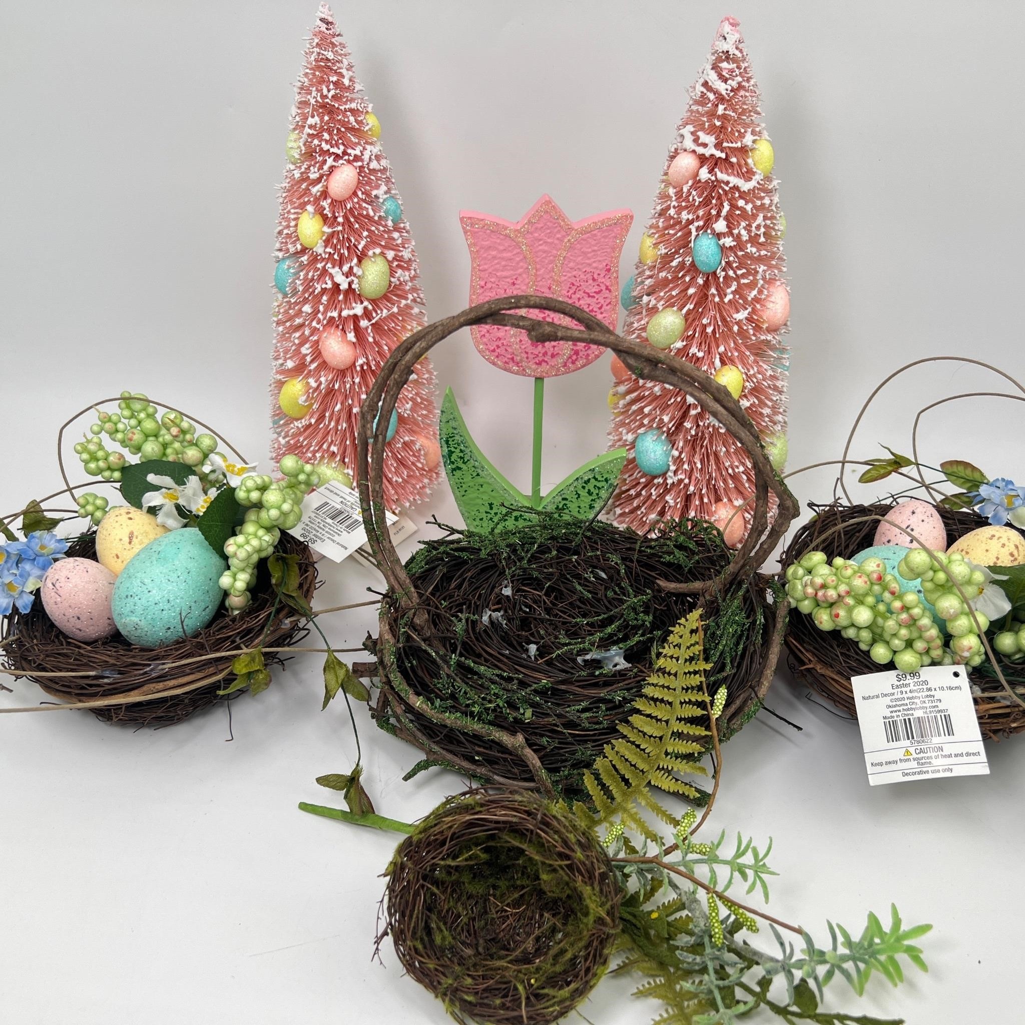 Easter/Spring Decor - Easter Trees & Birds Nests