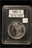 1882-S MORGAN DOLLAR MS-65