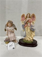 (2) Porcelain  Angel Figurines