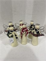 (6) Wooden Snowman Figurines