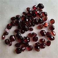 57 Ct Cabochon Small Calibrated Garnet Stones Lot,