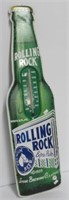 Tin Rolling Rock Thermometer. Measures 29.25" T x