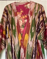 Uzbekistan Silk Coat Lined In Floral