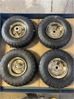 Four 10" Pneumatic Tires