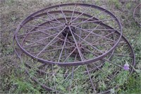3 Matching Iron Wagon Wheels 54"