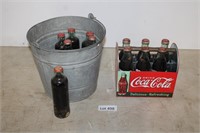 Vintage Coca Cola Bottles With Coke Carry Case
