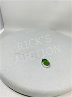 Peridot & silver pendant & chain