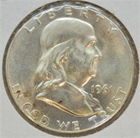 1961 FRANKLIN HALF DOLLAR  GEM