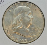 1954  D FRANKLIN HALF DOLLAR GEM