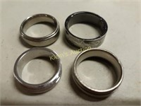estate lot of men's rings S steel, titanium +