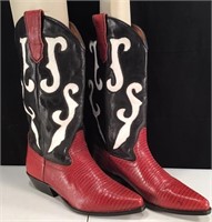 Size 8 M Black & Red Women’s Cowboy Boots