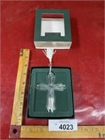 Waterford crystal cross Christmas ornament