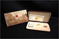 150th anniversary coin set Canadian postage stamp