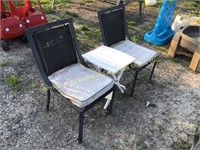 PATIO CHAIRS & TABLE