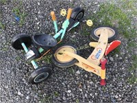 GREEN MACHINE BIKE & WOODEN BIKE