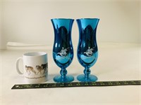 3pcs set of medieval times cups and wolf mug