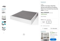 N3163  - Metal Box Spring, Mattress Base