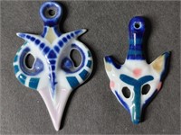 Two Small Sargadelos amulet pendant