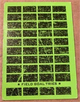1975 Topps Football Insert Scratch Off Game Card