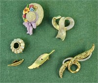 Brooches, resin hat pin