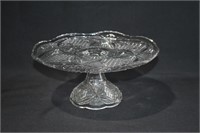Early Pressed Glass Pedestal Dessert Plate