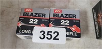 (2) BOXES OF .22LR