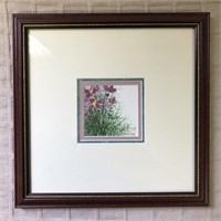 SIGNED FLORAL WATERCOLOUR - CHARLES FLEWELLING