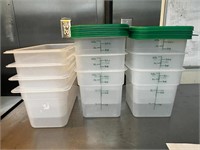 (10) Cambro 1/3 and 3.5 Qt Food Storage Containers