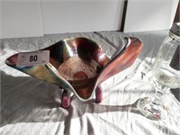 Metallic Decorative Bowl and Wine Glass