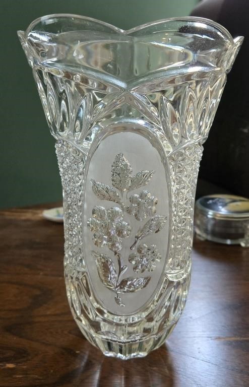 Crystal D'Adrianna "Flora" Pattern Crystal Vase