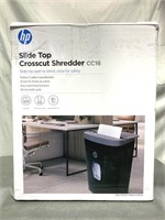 Hp Slide Top Crosscut Shredder (pre-owned,