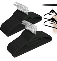 UEAKPIC Black Velvet Hangers 50 Pack,