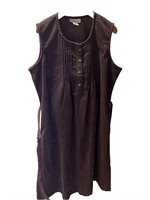 XL Easy Essentials Brown Corduroy Sleeveless Dress