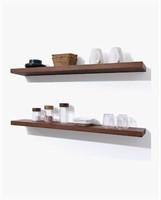 TWO Walnut 36inch Oak Floating Shelves