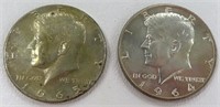 (2) Silver Kennedy Half Dollars, $15.06 Melt Value